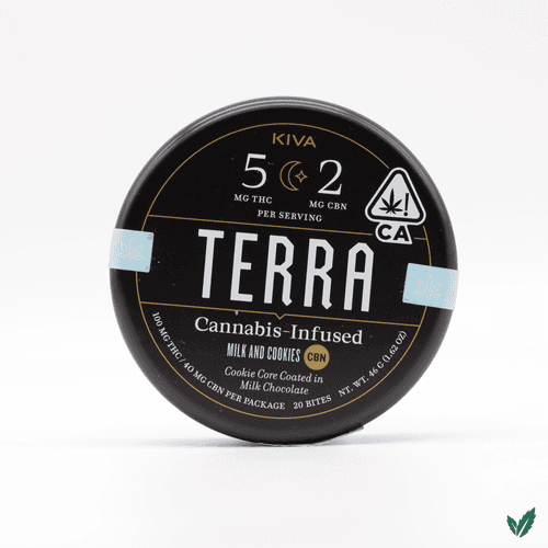 KIVA - Milk and Cookies 5:2 THC/CBN Terra Bites - 100/40 mg - Edible