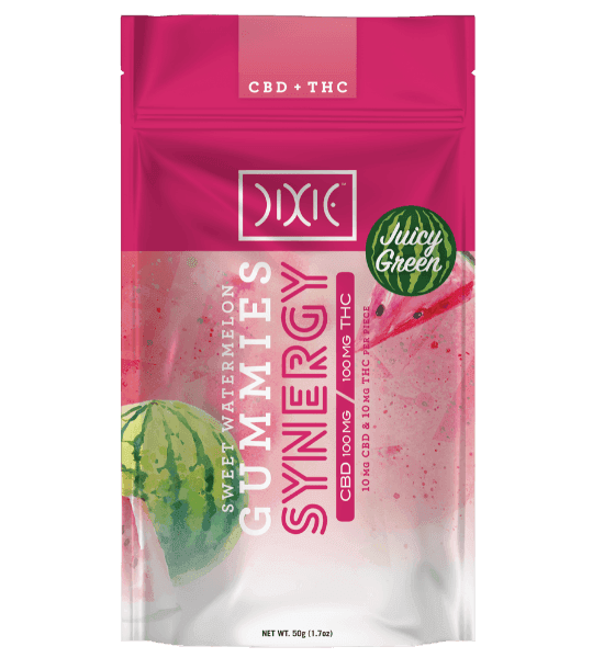 DIXIE - Watermellow Synergy 1:1 CBD/THC Gummies - 100mg/100mg - Edible