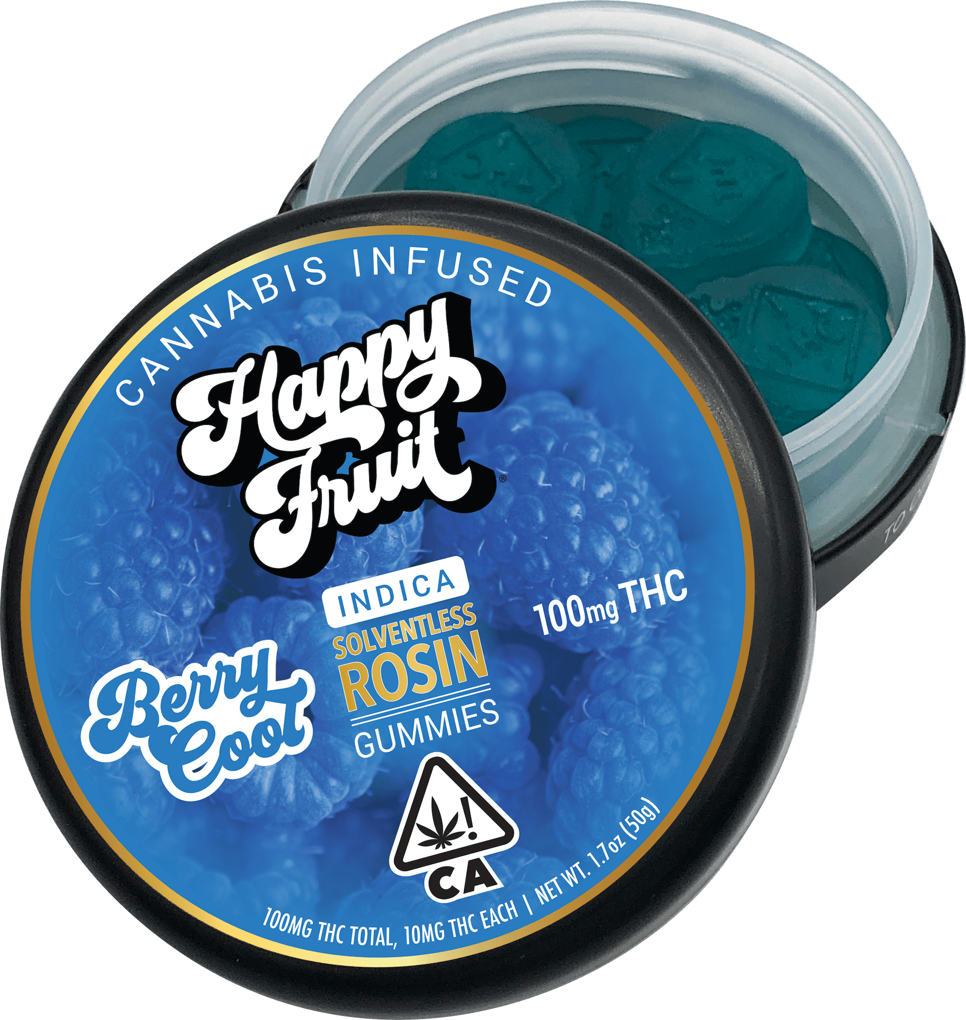 HAPPY FRUIT - Berry Cool Rosin Gummies - 100mg - Edible