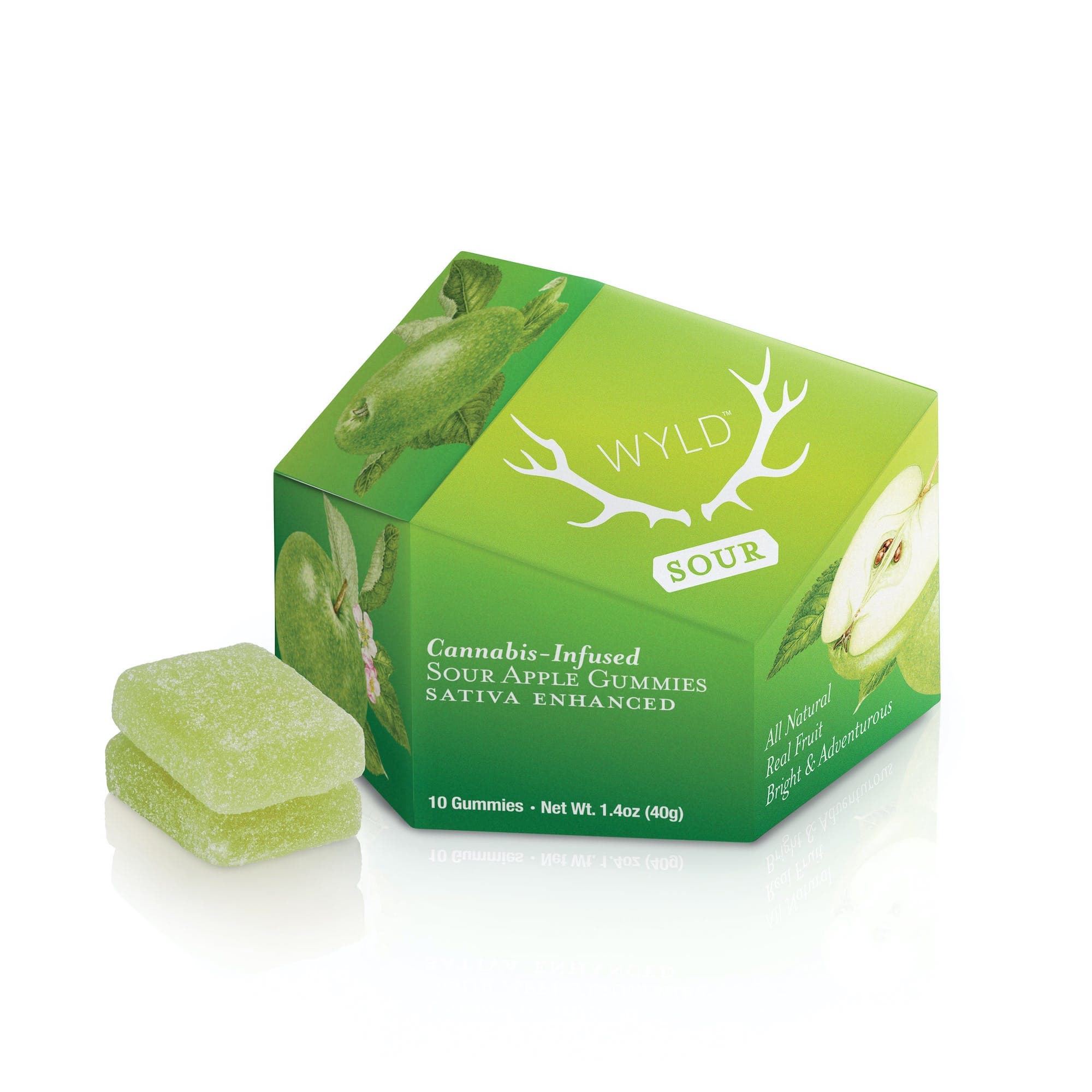 WYLD - Sour Apple 10pk Gummies - 100mg - Edible