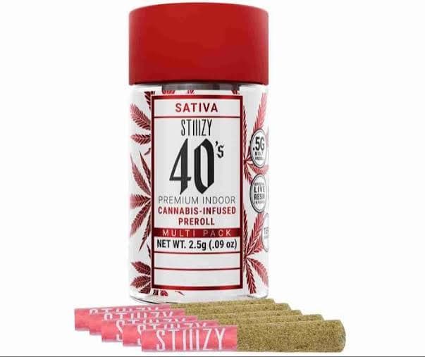 STIIIZY - Green Crack Infused 40's 5pk - 2.5g - Preroll