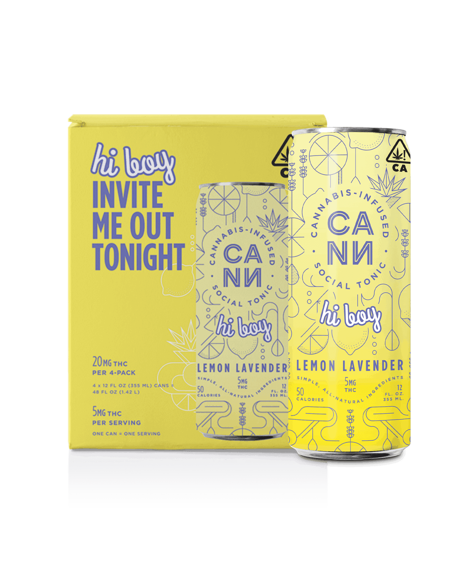 CANN - Lemon Lavender Hi Boy 4pk - 20mg - Drink