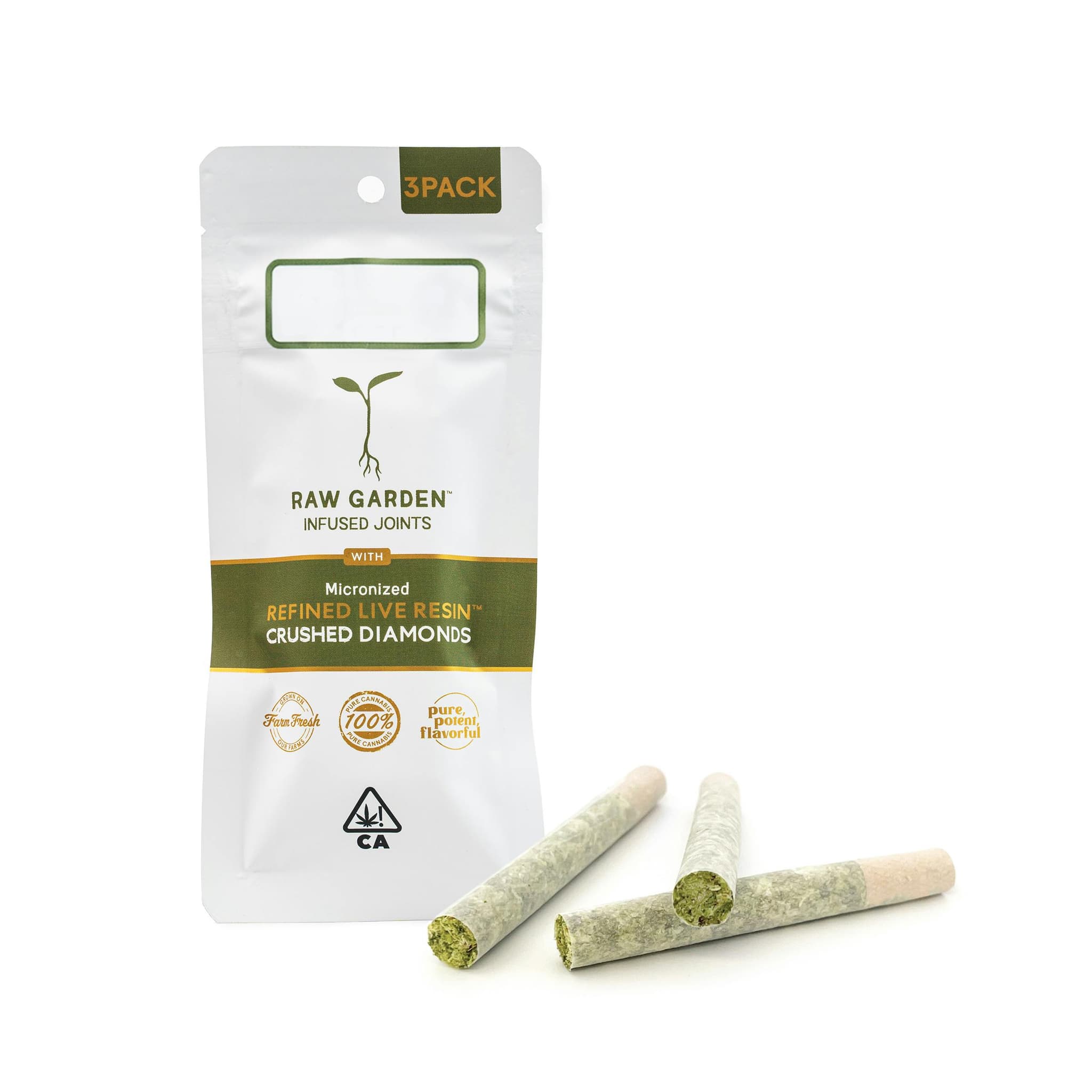 RAW GARDEN - OG Haze Infused 3pk - 1.5g - Preroll