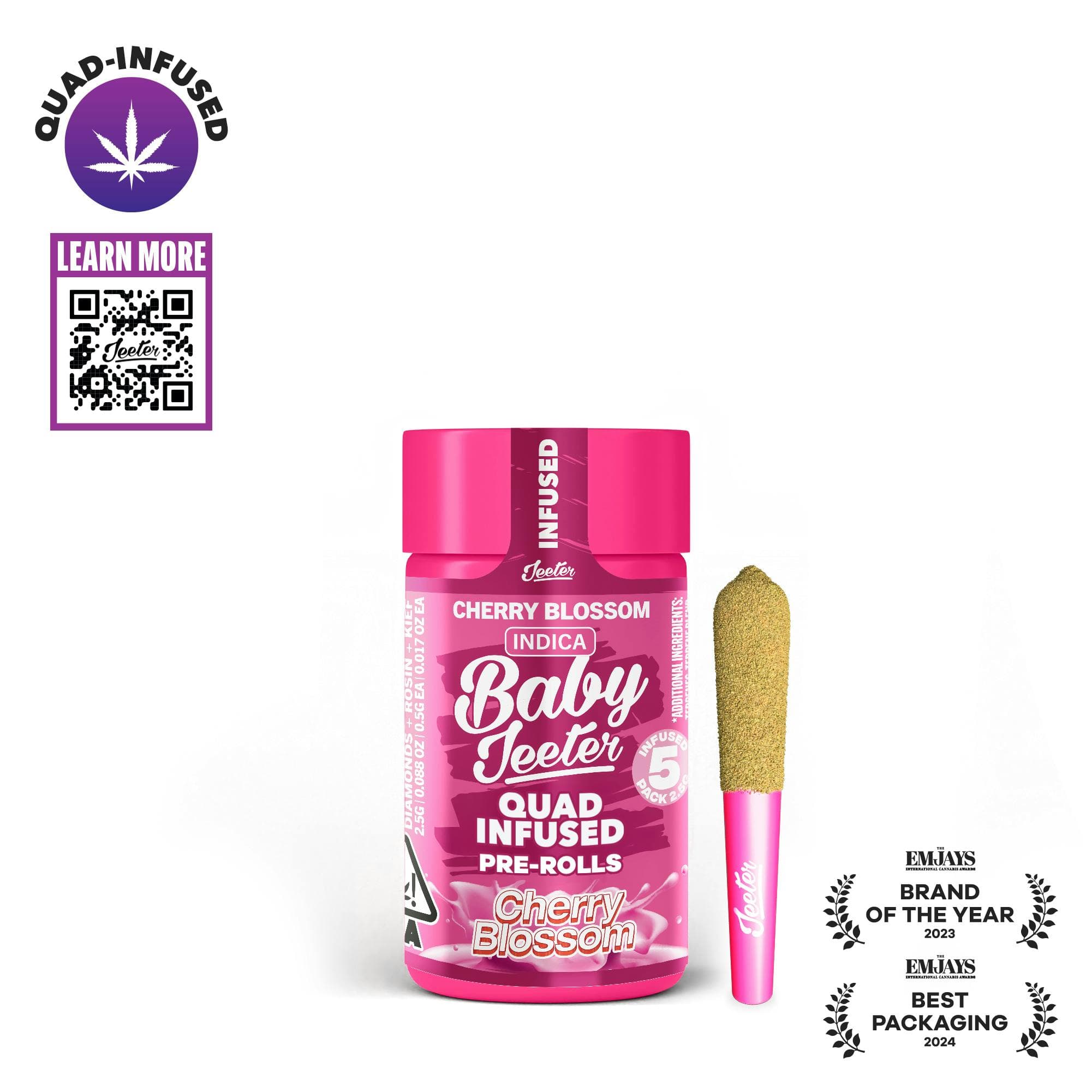 JEETER - Baby Jeeter Cherry Blossom Quad-Infused - 2.5g - Preroll