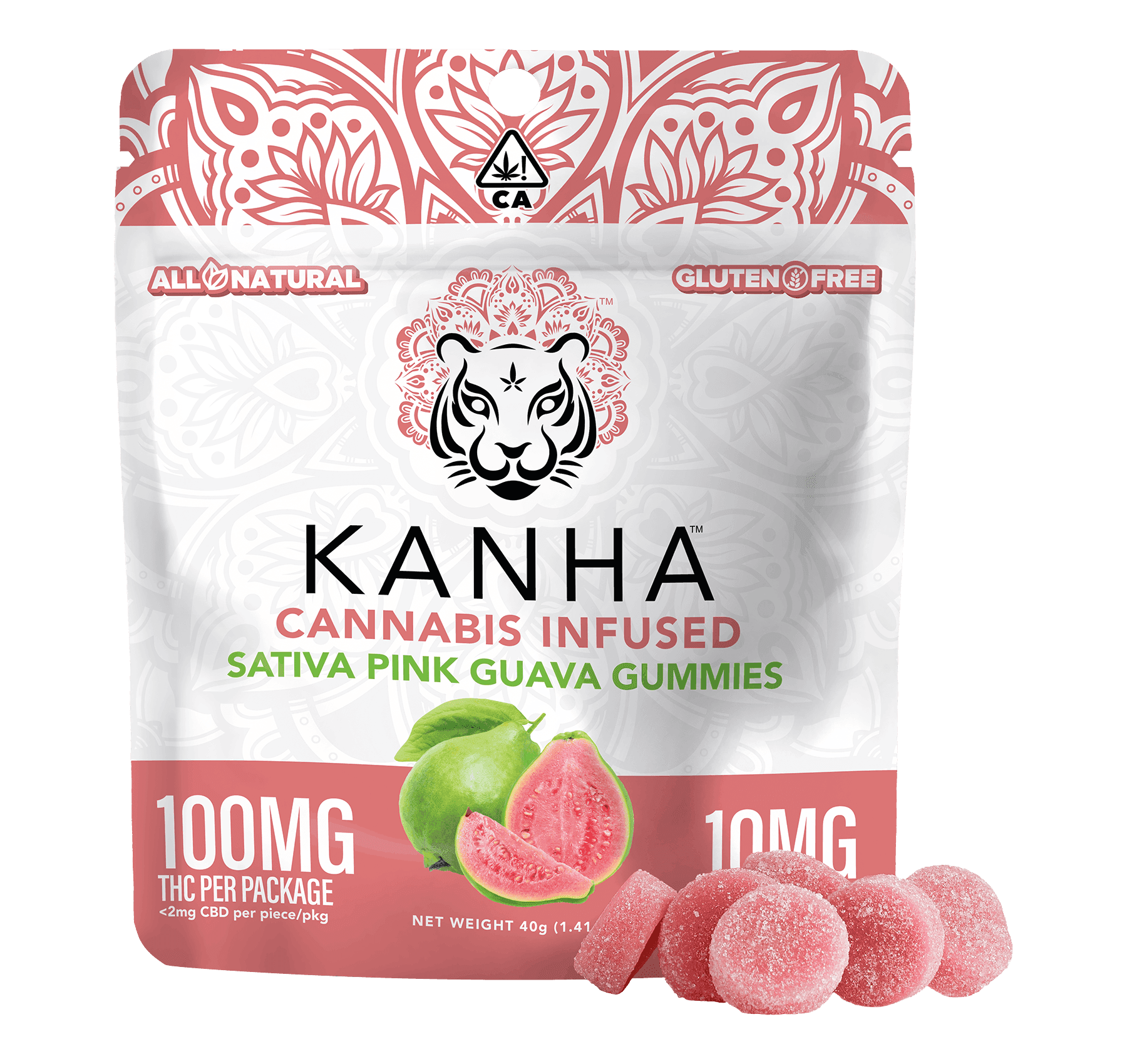 KANHA - Pink Guava Sativa Gummies - 100mg - Edible