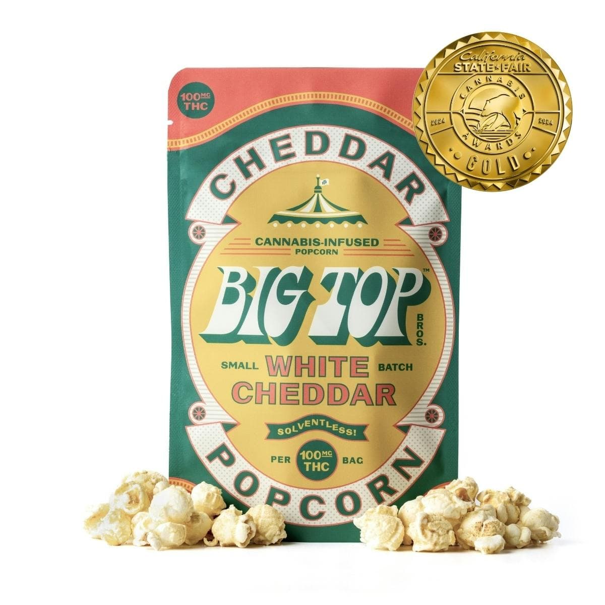 BIG TOP - White Cheddar Popcorn - 100mg - Edible